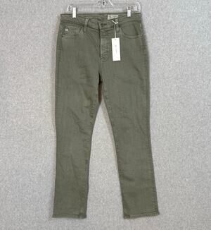 AG Mari High Rise Slim Straight Jeans Size 30R Denim Sulphur Rocky River $215